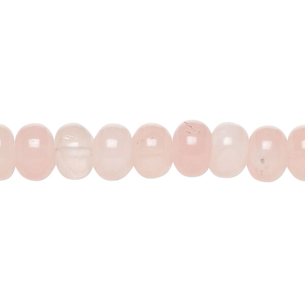 Rose quartz 1pkg1, rondelle bead natural, 15 inch 8x5mm-8x6mm image number 0