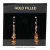 Earring card, flocked plastic, black and gold, 2x2-inch square with "GOLD FILLED." Sold per pkg of 100. image number 1