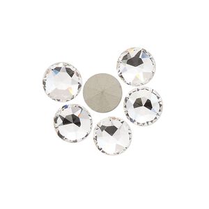 Round stone 6pk crystal foil back, Crystal Passions® 8.16-8.41mm light round SS39 1098