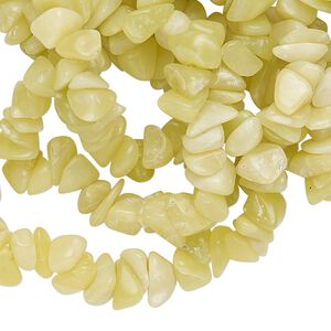Peridot new "jade" 1pkg1, chip bead natural 36 inch small