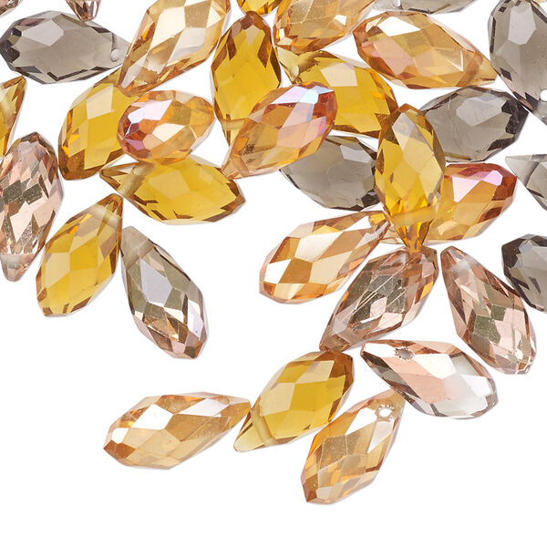 Briolette mix 40pk fall, Celestial Crystal® 12x6mm drop image number 0