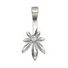 Bail, JBB Findings, ice-pick, antique silver-plated brass, 25x15.5mm leaf with 12mm grip length. Sold individually. image number 0