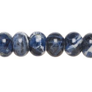 Sodalite 1pkg1, rondelle bead natural, 15 inch 12x8mm-12x9mm