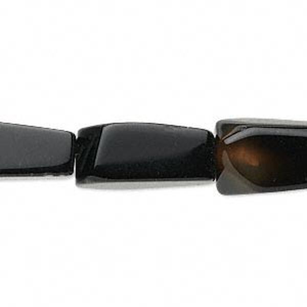 Black agate 1pkg1, freeform bead C grade, 15 inch 18x9x8mm-32x13x12mm image number 0