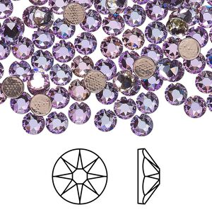 Flat back 144pk crystal vitrail light foil back, Crystal Passions® hotfix 4.6-4.8mm round SS20 2078