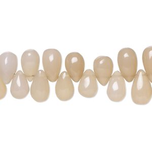 Peach chalcedony / purple chalcedony 1pkg1, hand-cut top-drilled teardrop bead 8 inch 9x6mm-10x7mm