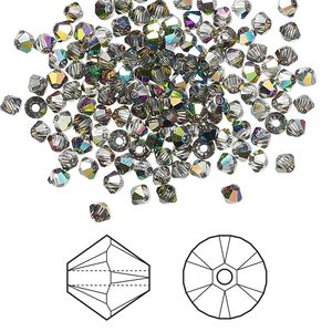 Bead 144pk crystal vitrail medium, Crystal Passions® 3mm bicone 5328