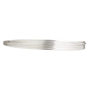 Wire, sterling silver, half-hard, half-round, 20 gauge. Sold per pkg of 5 feet.