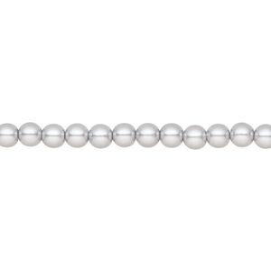Pearl 600pk light grey, Preciosa Czech crystal 4mm round