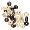 Bead mix, bone (dyed / bleached), 7x5mm-14x14mm mixed shape, Mohs hardness 2-1/2. Sold per 50-gram pkg, approximately 60-90 beads. image number 1