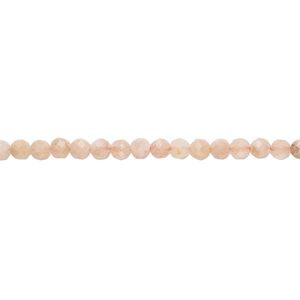 Sunstone 1pkg1, faceted round bead natural 15.5 inch 2.8-3.2mm