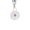 Quartz crystal / amethyst 1pkg1, top-drilled hand-cut 1sided carved flower bead natural, 14mm image number 0