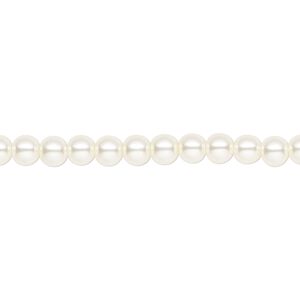 Pearl 2pk cream, Celestial Crystal® 4mm round 15.5-16 inch