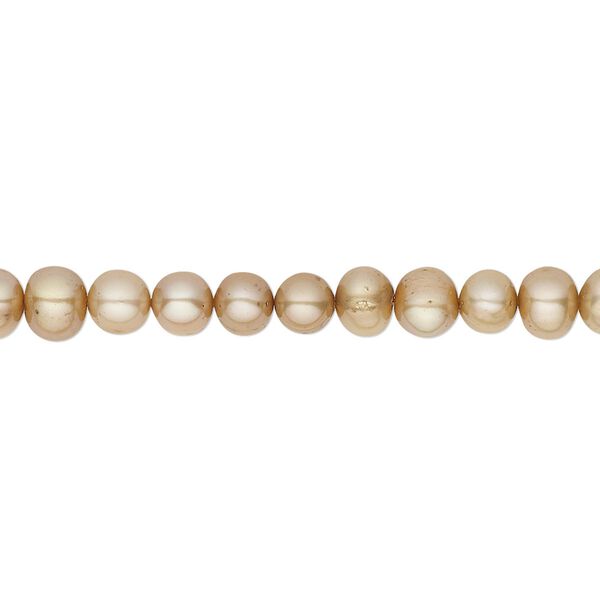 Pearl, cultured freshwater (dyed), sand satin, 4-5mm semi-round, C grade, Mohs hardness 2-1/2 to 4. Sold per 15-1/2" to 16" strand. image number 0