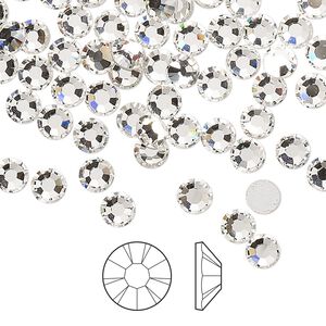 Flat back 144pk crystal foil back, Preciosa MAXIMA Czech crystal hotfix rhinestone 4.6-4.8mm chaton rose round SS20