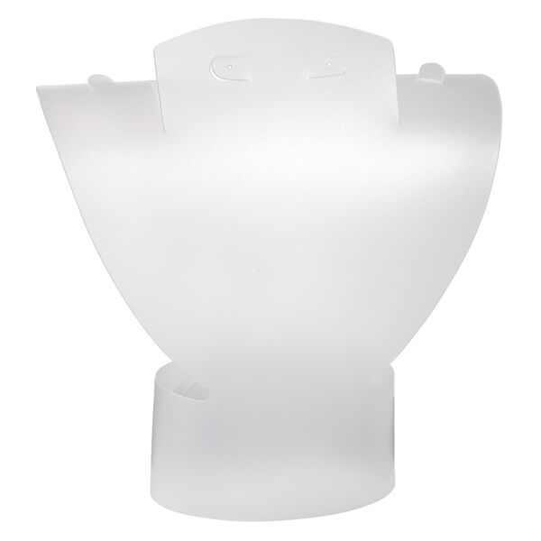 Display, foldable, necklace and earring, acrylic, frosted clear, 10-1/4 x 9-1/4 x 3-3/4 inches assembled. Sold individually. image number 1