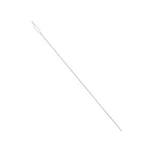 Needle, Beadalon®, stainless steel, pkg/4, 5 inches, fine, 0.3mm width, collapsible-eye twisted wire.
