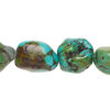 Turquoise 1pkg1, tumbled nugget bead, 15 inch small to large / blue-green image number 0