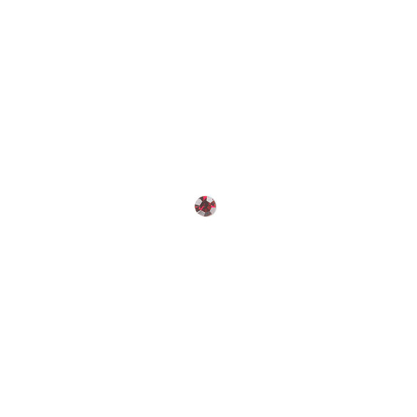 Chaton, glass rhinestone, Siam, foil back, 2.2-2.3mm faceted round, PP16. Sold per pkg of 72. image number 0