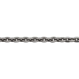 Chain 1pkg1 silver-plated cable, 3.3mm, antique steel 5 foot unfinished
