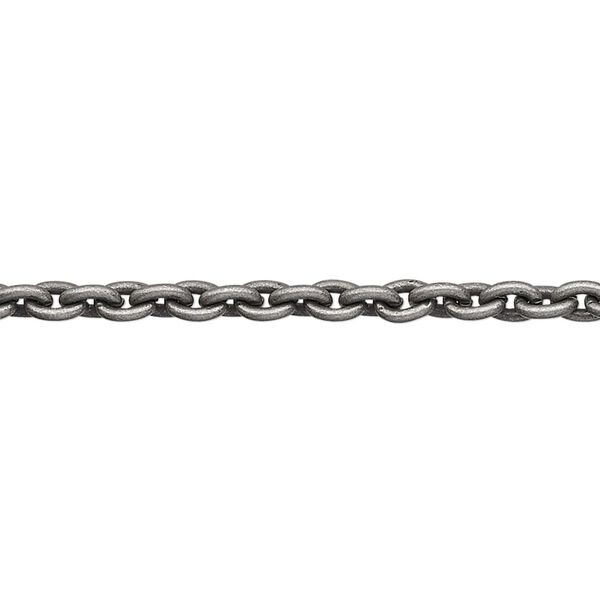 Chain, antique silver-plated steel, 4.8x3.3mm cable. Sold per pkg of 5 feet. image number 0