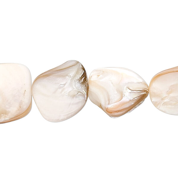 Bead, mother-of-pearl shell (dyed), small to medium nugget, Mohs hardness 3-1/2. Sold per 15-1/2" to 16" strand. image number 0