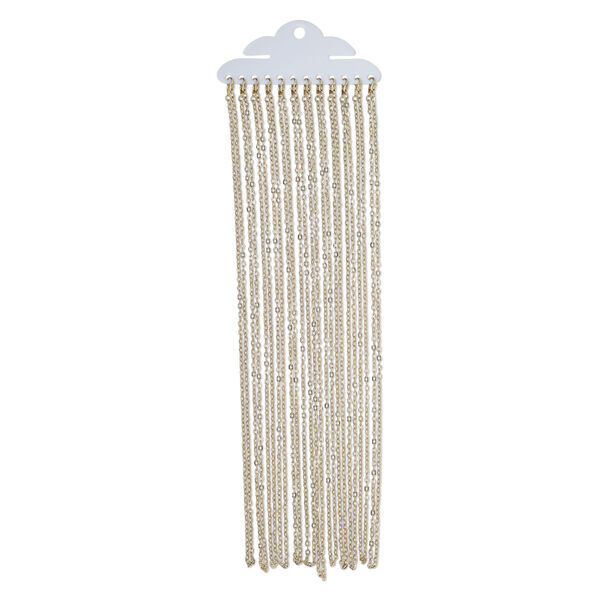 Chain, antique gold-finished steel, 2.8mm oval rolo, 24 inches with lobster claw clasp. Sold per pkg of 10. image number 0