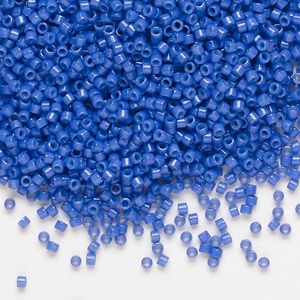 Seed bead, Delica®, glass, pkg/250g, #11 round, Duracoat® opaque outside dyed violet (DB-2359).