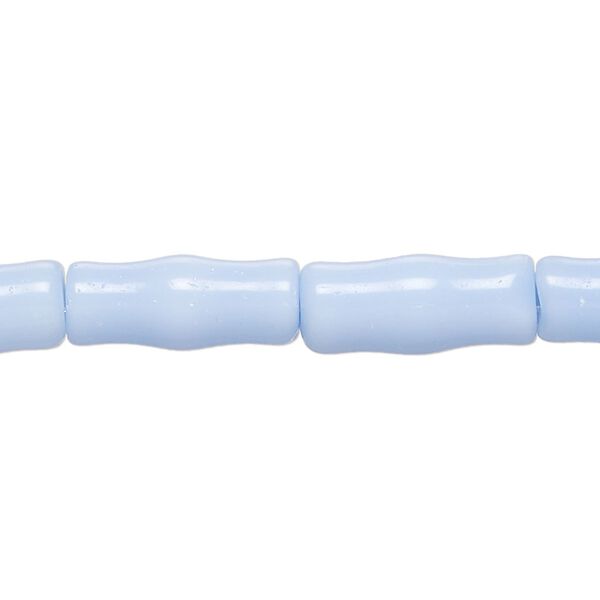 Bead, cat's eye glass (fiber optic glass), medium to dark blue-violet, 17x5mm-17x7mm vase. Sold per 14-inch strand, approximately 20 beads. image number 0