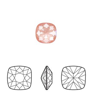 Fancy stone 144pk crystal flamingo ignite, Swarovski® 10mm cushion 4470