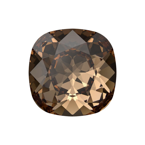 Fancy stone 1pkg2 light smoked topaz foil back, Crystal Passions® Regenerated 10mm cushion 4470 image number 0