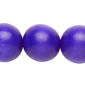 Bead, Taiwanese cheesewood (dyed / waxed), cobalt, 19-20mm round. Sold per 15-1/2" to 16" strand.