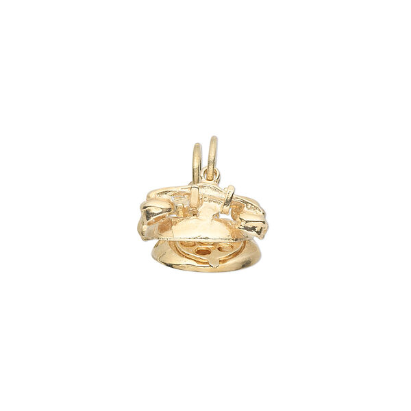 Charm, 14Kt gold, 14x13mm phone. Sold individually. image number 0