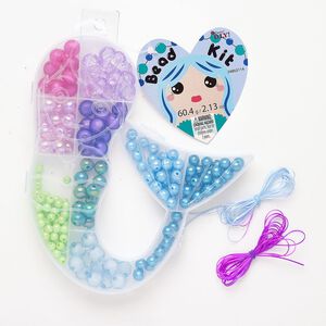 Acrylic 1pkg1, bead mix mixed colors mixed shapes 2 ounce 12mm / 5.5-10mm / 12mm