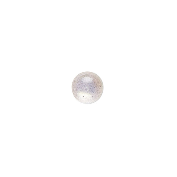 Cabochon, silver labradorite (natural), 8mm hand-cut calibrated round, A- grade, Mohs hardness 6 to 6-1/2. Sold individually. image number 0