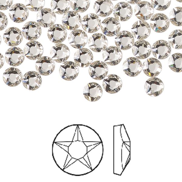 Flat back 144pk crystal foil back, Crystal Passions® 4.6-4.8mm round SS20 2100 image number 0