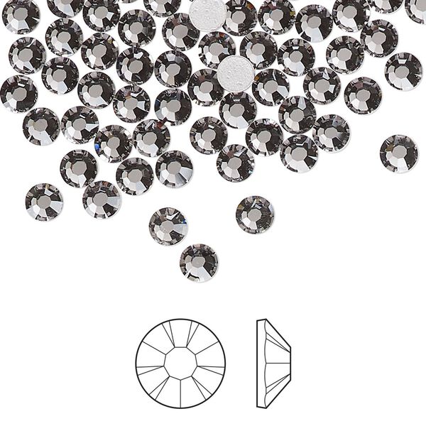Flat back 1pkg144, lilac ash foil back Preciosa MAXIMA Czech crystal hotfix rhinestone, 3.8-4mm chaton rose round SS16 image number 0