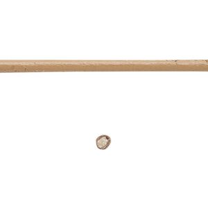 Cord, leather and cotton (dyed), taupe, 2.5mm zigzag-stitched round. Sold per 1-yard section.