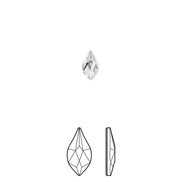 Flat back 288pk crystal foil back, Swarovski® 7.5x4mm flame 2205 image number 0