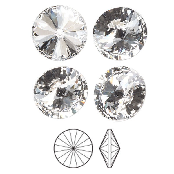 Chaton 4pk crystal foil back, Preciosa MAXIMA Czech crystal rhinestone 14mm rivoli image number 0