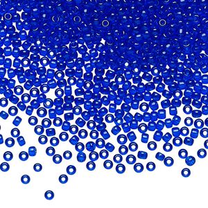 Seed bead, TOHO BEADS®, glass, pkg/50g, #11 round, transparent cobalt (TR-11-8).