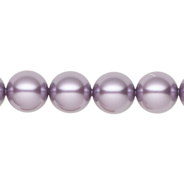 Pearl 100pk light amethyst pearl, Swarovski® 10mm round 5810 image number 0