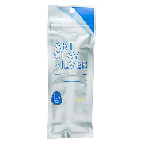 Art Clay® Silver, pkg/10g, low fire, slow dry formula, filled replacement syringe, without tips. image number 0