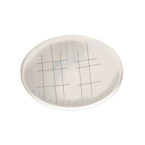 Bezel cup, sterling silver, solid back, 30x22mm unpolished oval. Sold individually.