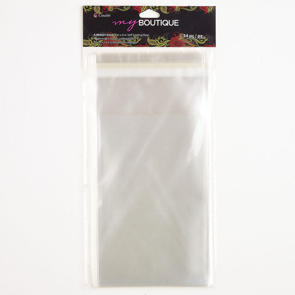 Plastic 1pkg34, self-sealing rectangle bag clear 6x4 inch image number 0