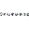 Bead, glass 1pkg8, opaque white and black, 16mm hand-painted round. image number 1