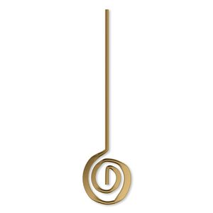 Head pin, Crop Circles Jewelry, antique gold-plated brass, 1-7/8 inches with 12mm swirl, 19 gauge. Sold per pkg of 10.