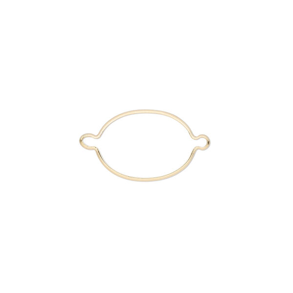 Link, Wrap-Tite®, 14Kt gold, 14x10mm oval setting. Sold individually. image number 0