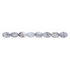 Mother-of-pearl shell 1pkg1, flat oval bead 14 inch blue steel 31x21mm image number 1
