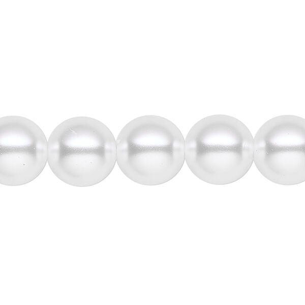 Pearl 1pk white, Celestial Crystal&reg; 10mm round 15.5-16 inch image number 0